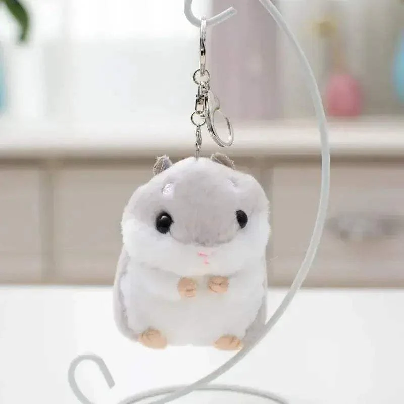 Cute Hamster Plush Toy With Chain Key Ring Pendant For Kids Birthday Gift - Image 8