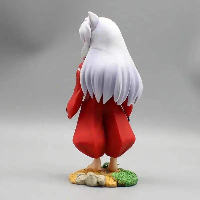 Cute Kawaii Inuyasha Anime Figures, Looking Back Pose Kawaii Chibi Doll Model Desktop Decoration 16cm - Image 3