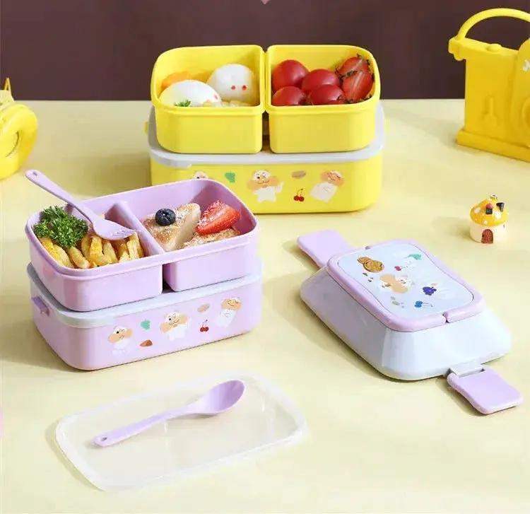 Cute Portable Lunch Box, Double-Layer Microwave-Safe Bento Box for Kids - Image 27