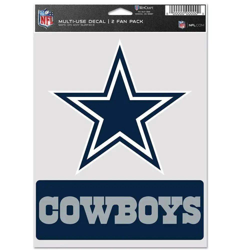 Dallas Cowboys Made In USA Multi Use Decal 2 Pack Set