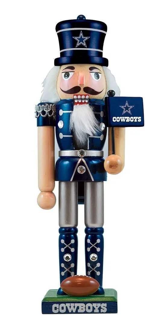 Dallas Cowboys Nutcracker Handcrafted Solid Wood Decor