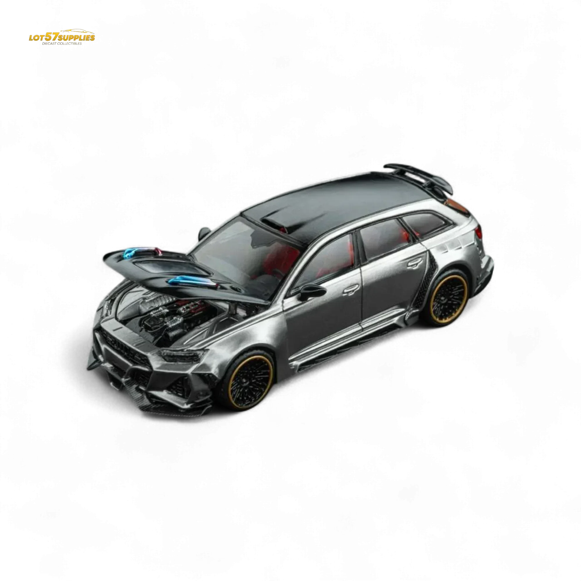 DCM Audi RS6 Wagon Silver/Gray 1:64 - Image 2