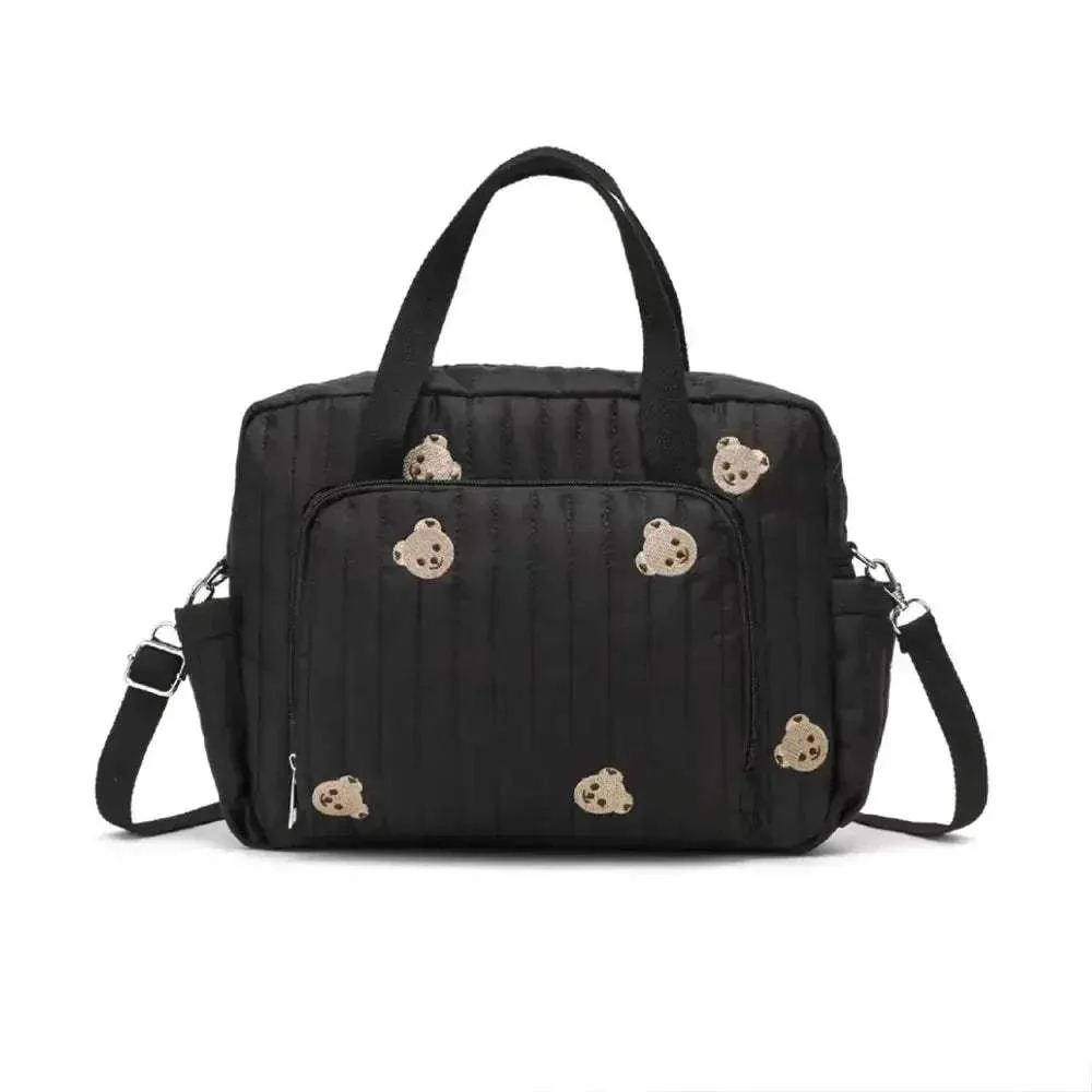 DDAXMM Diaper Bag Large Capacity Teddy Bear Embroidery For Moms On The Go - Image 7