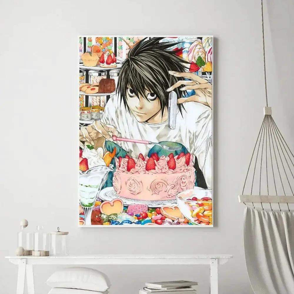 Death Note Anime Poster Prints Wall Art, Painting Bedroom Living Room Wall Bar Restaurant Decor - Image 2