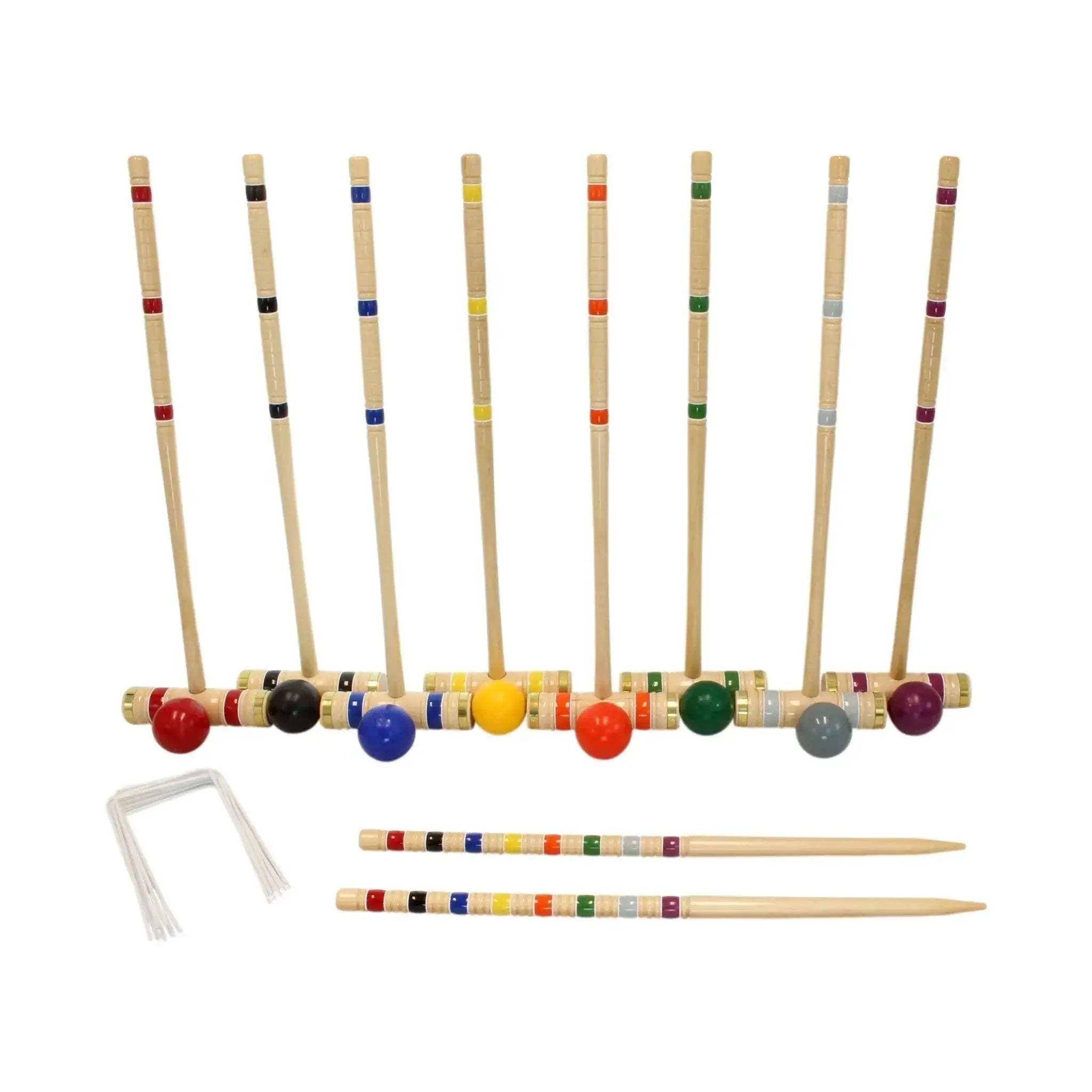 Deluxe 8-Player Croquet Game Set, Wooden Holder or Duffel Carry Bag - Image 12