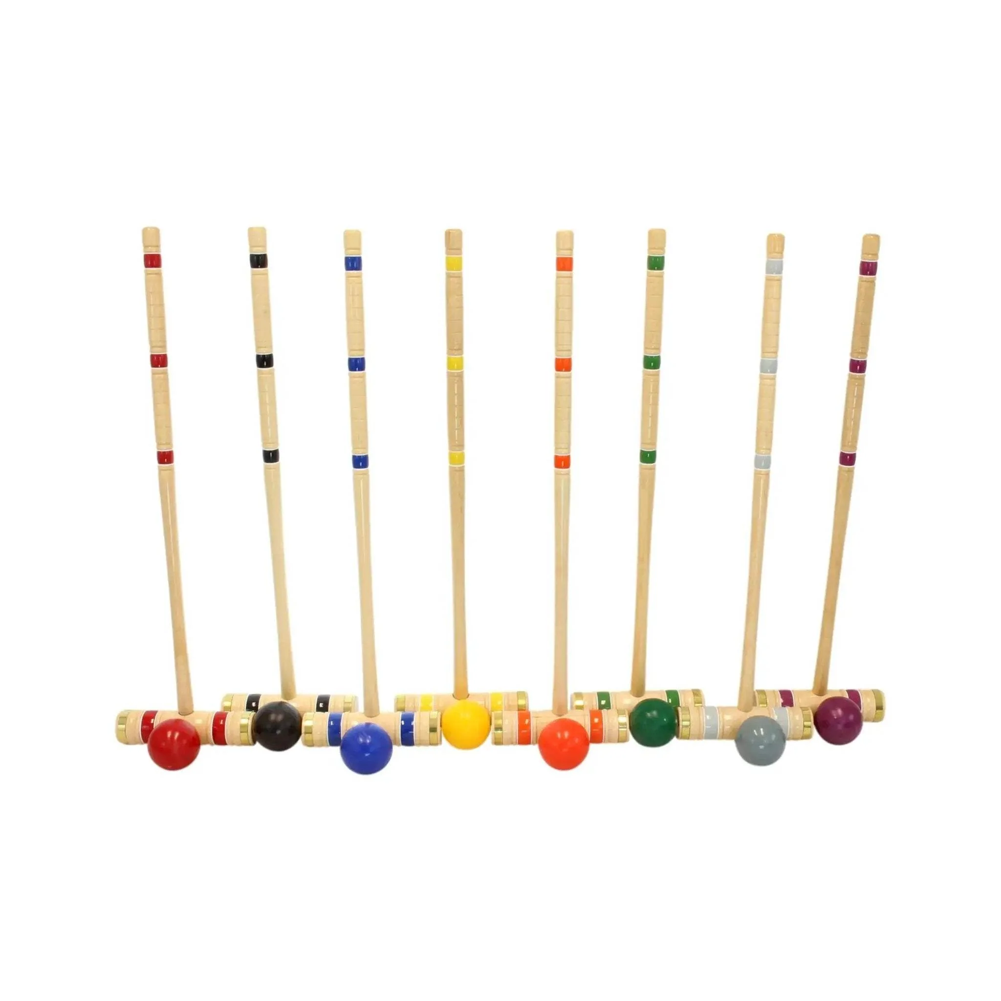 Deluxe 8-Player Croquet Game Set, Wooden Holder or Duffel Carry Bag - Image 6