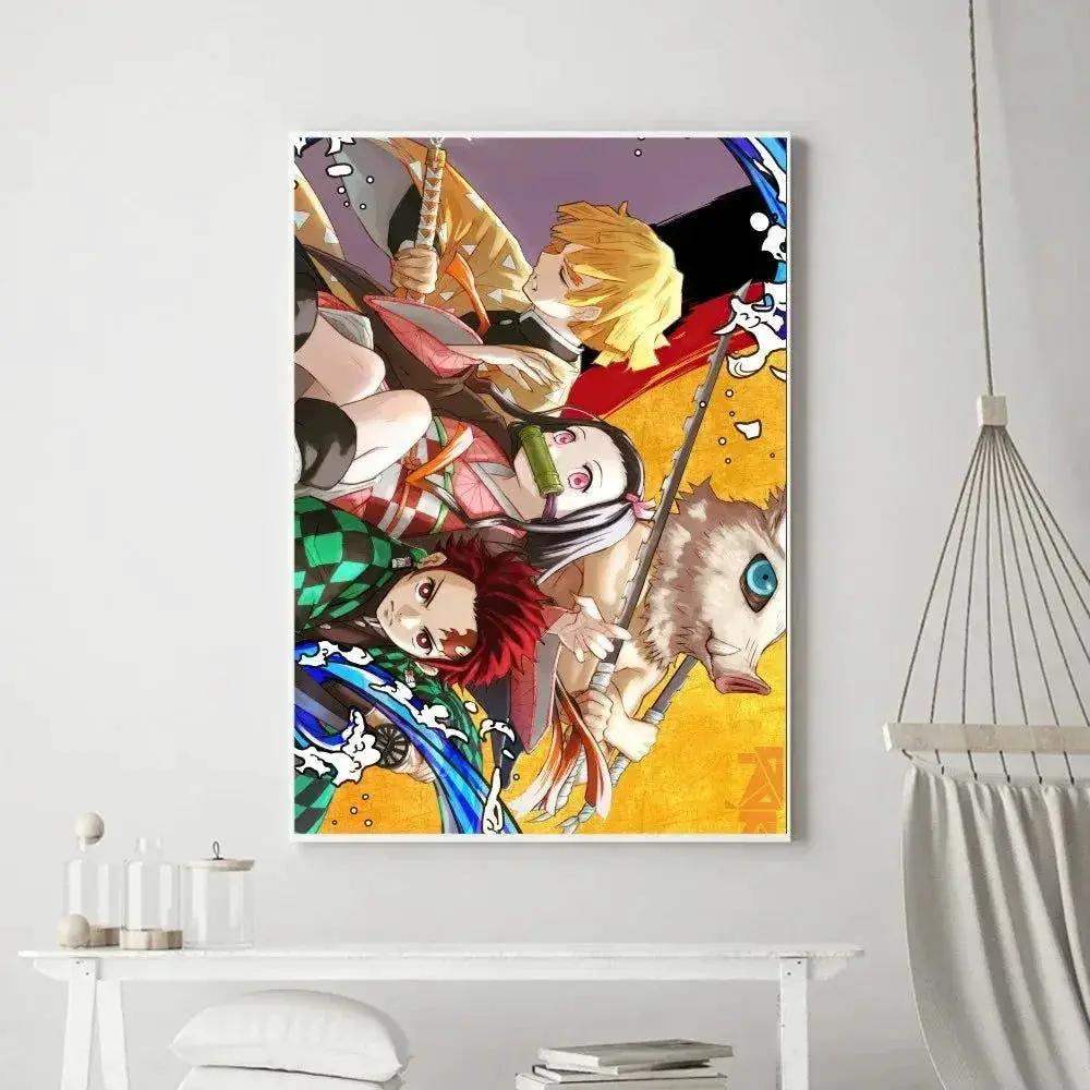 Demon Slayer Classic Anime Wall Art Poster Prints, Painting Bedroom Living Room Wall Bar Restaurant Decor - Image 13