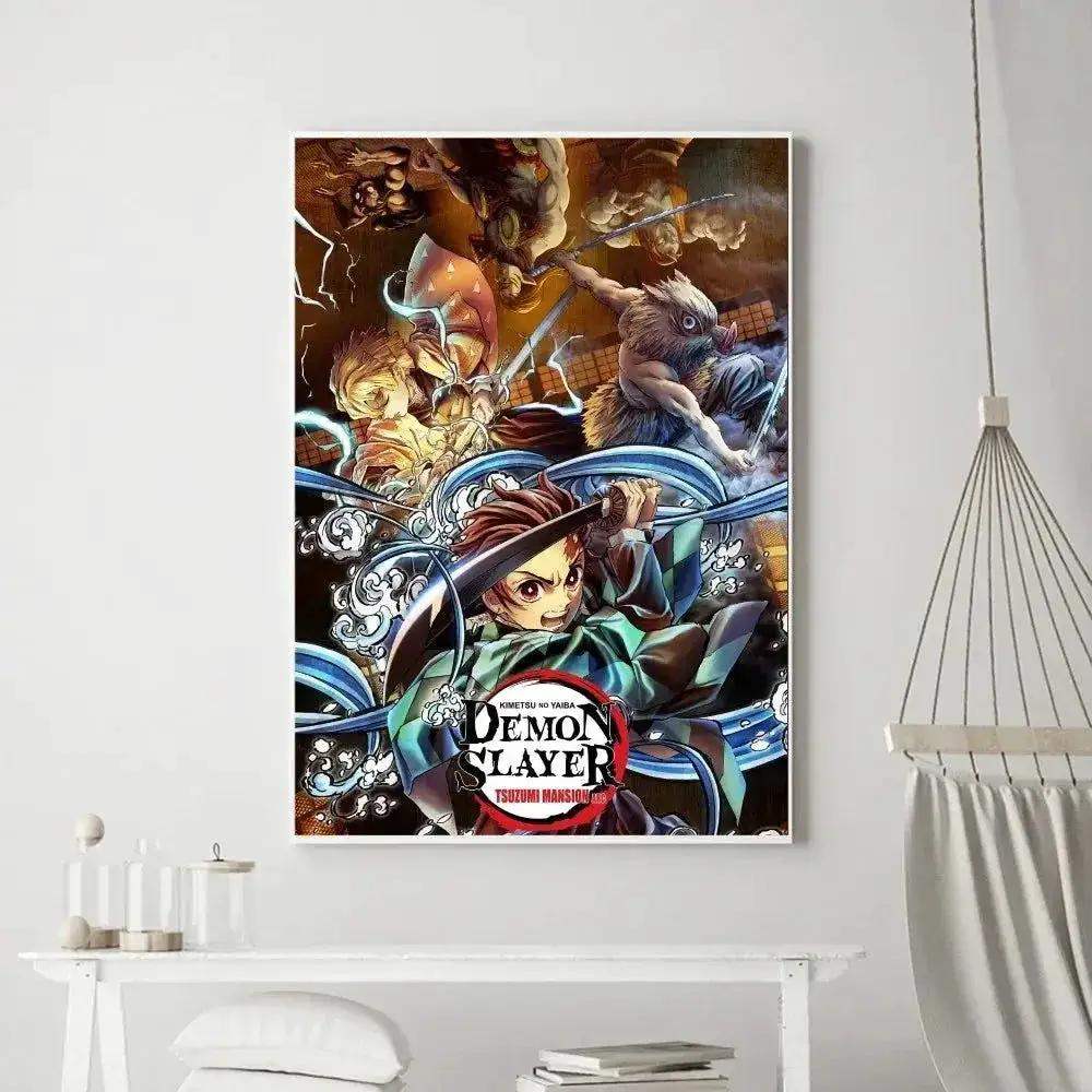Demon Slayer Classic Anime Wall Art Poster Prints, Painting Bedroom Living Room Wall Bar Restaurant Decor - Image 15