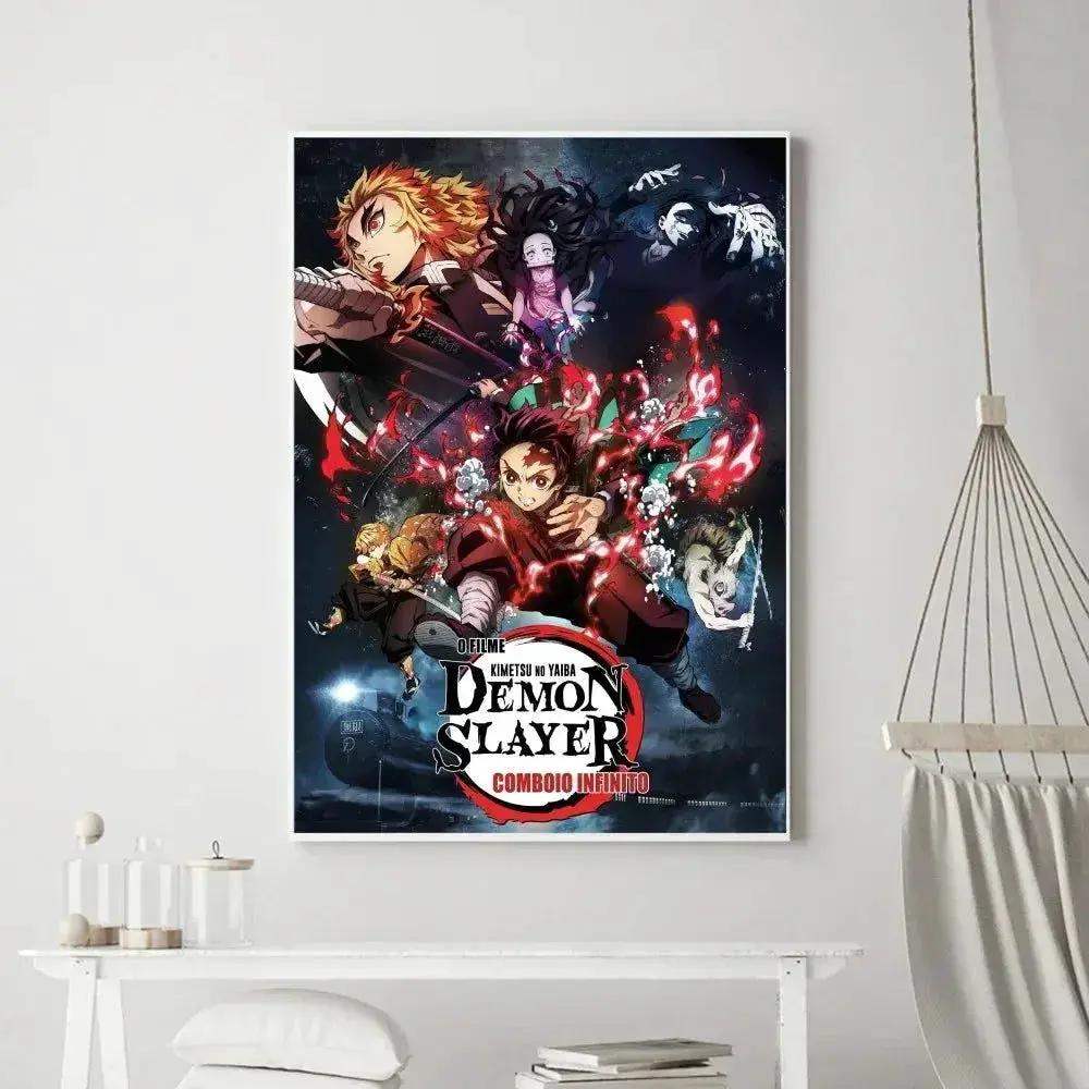 Demon Slayer Classic Anime Wall Art Poster Prints, Painting Bedroom Living Room Wall Bar Restaurant Decor - Image 20