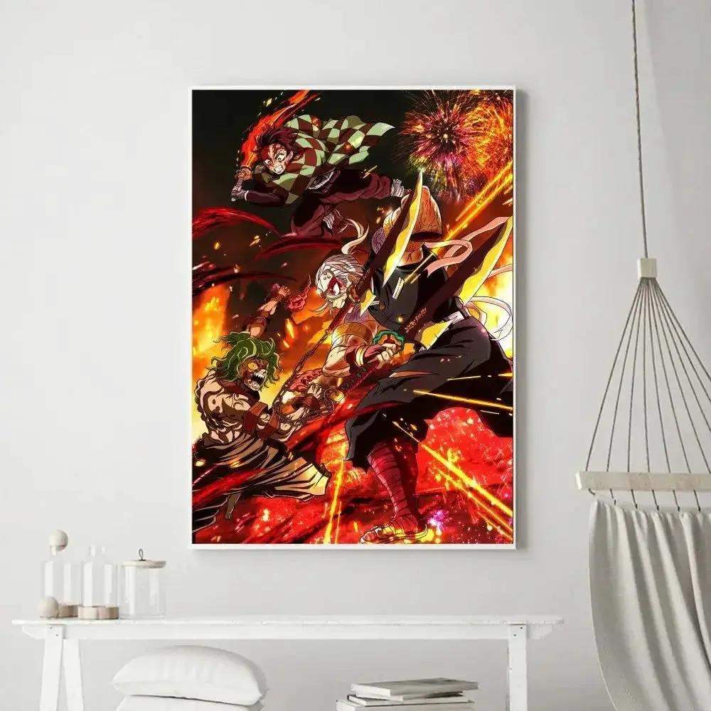 Demon Slayer Classic Anime Wall Art Poster Prints, Painting Bedroom Living Room Wall Bar Restaurant Decor - Image 21