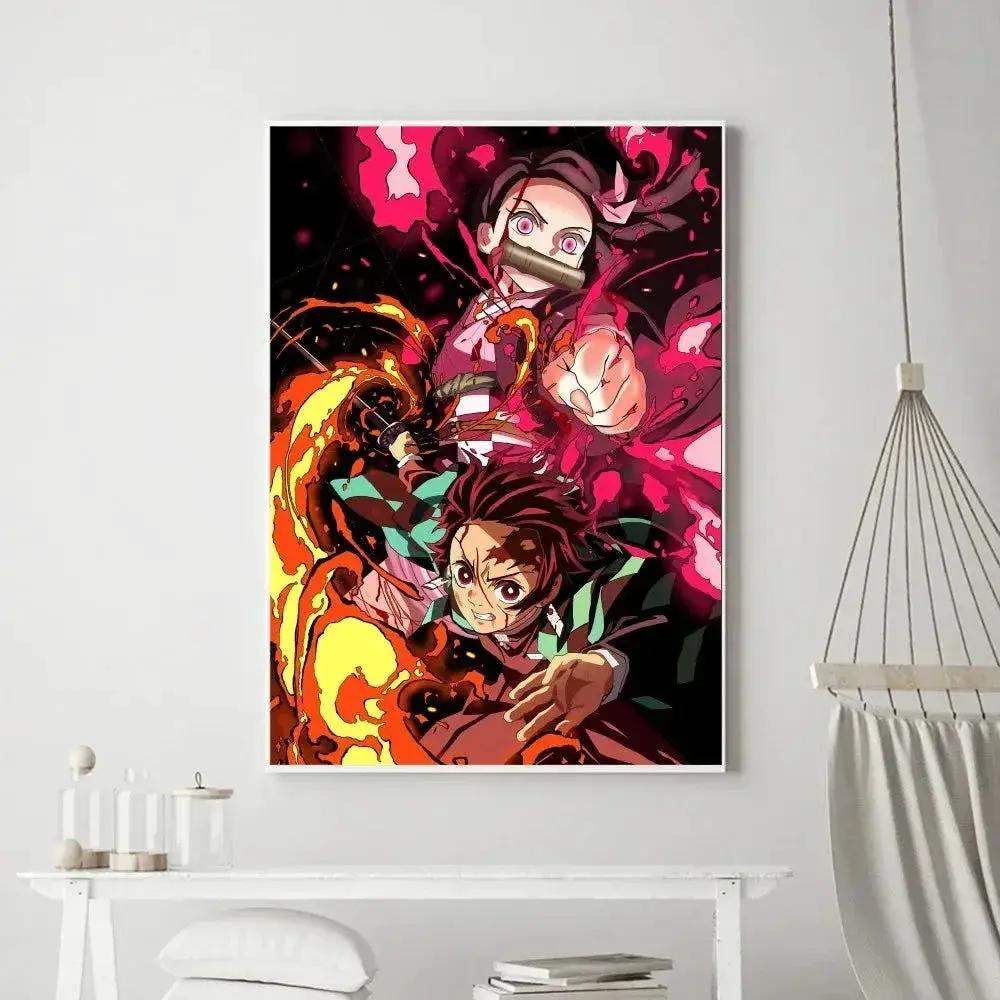 Demon Slayer Classic Anime Wall Art Poster Prints, Painting Bedroom Living Room Wall Bar Restaurant Decor - Image 6