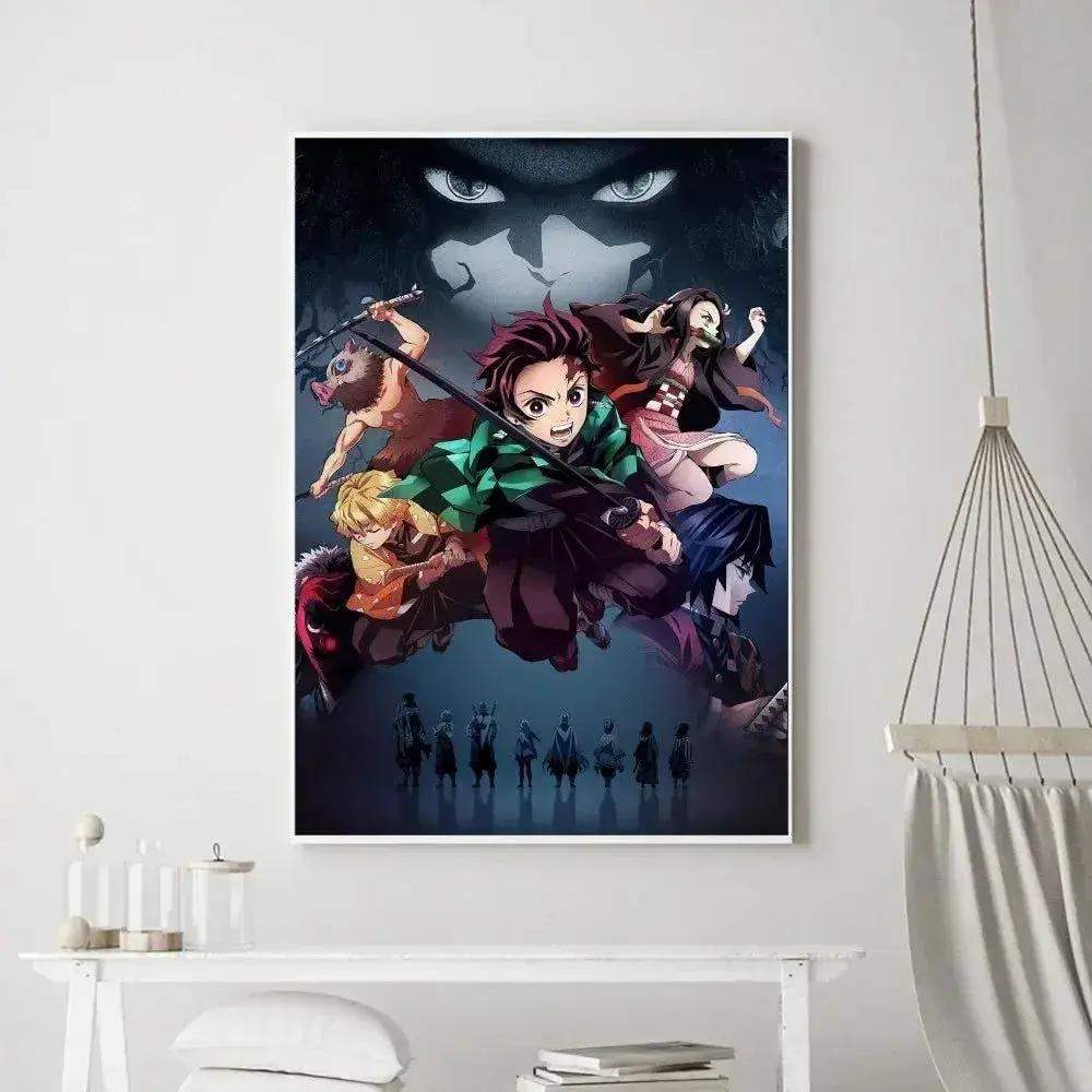 Demon Slayer Classic Anime Wall Art Poster Prints, Painting Bedroom Living Room Wall Bar Restaurant Decor - Image 8