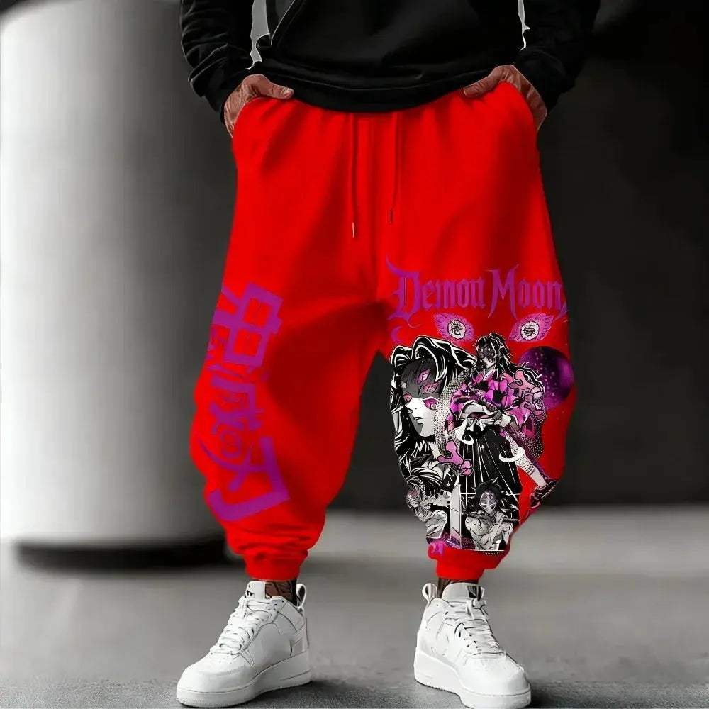 Demon Slayer Pure Cotton Cosplay Pants Unisex Harajuku Print - Image 6