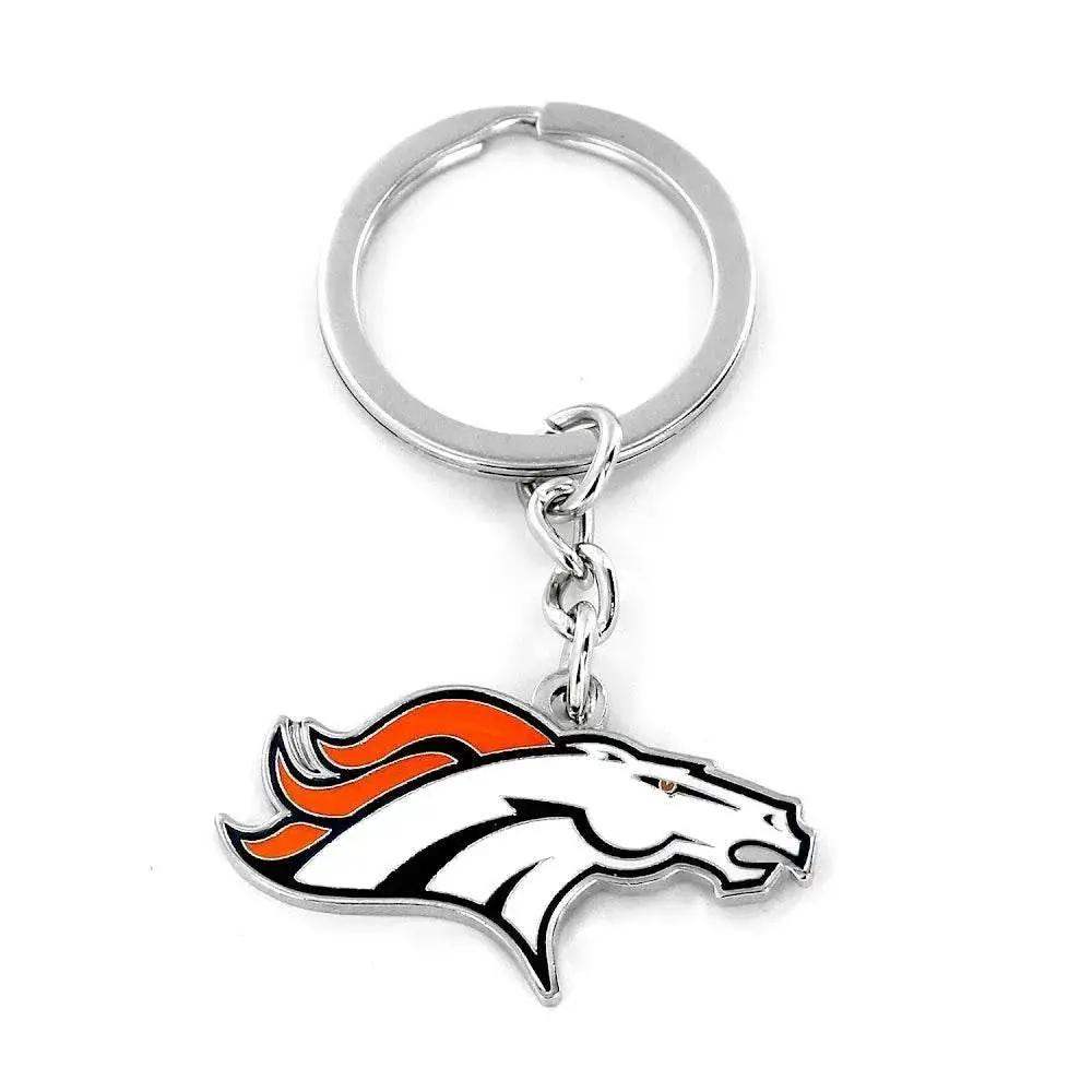 Denver Broncos Logo Keychain Metal Durable With Split Ring