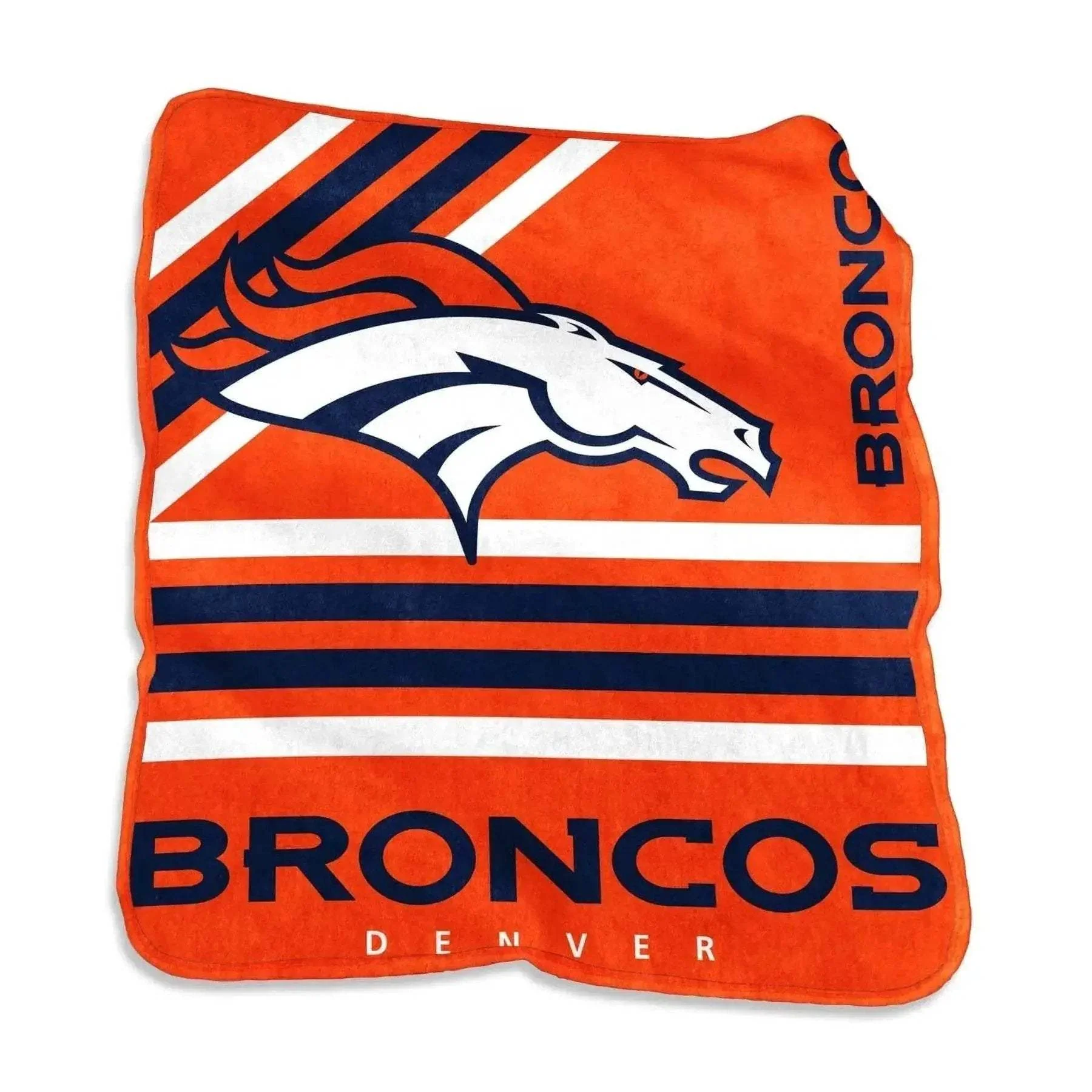 Denver Broncos Raschel Throw Blanket 50x60 Plush Cozy