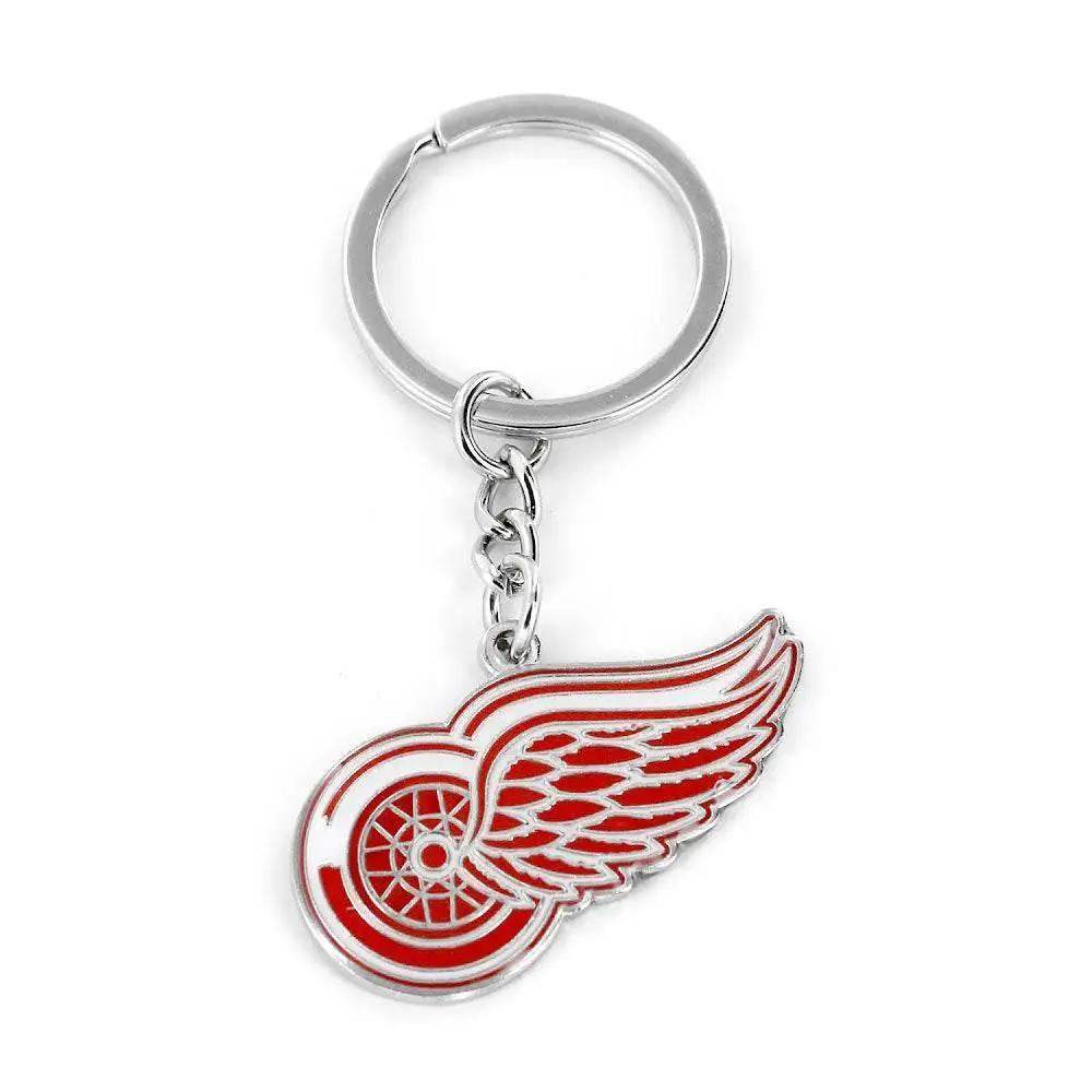 Detroit Red Wings Logo Keychain Durable Metal Split Ring