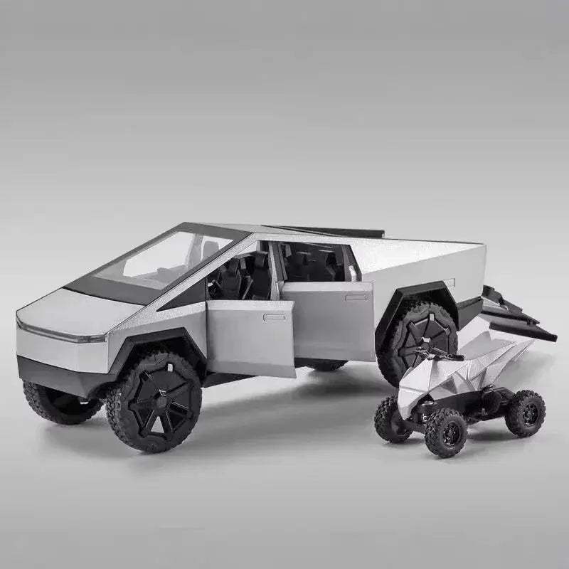 Diecast 1:24 Cybertruck Toy SUV with Sound and Light for Teens