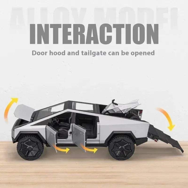 Diecast 1:24 Cybertruck Toy SUV with Sound and Light for Teens - Image 4