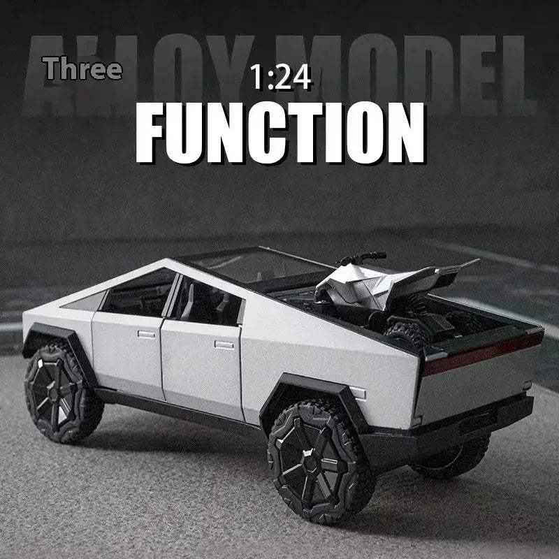 Diecast 1:24 Cybertruck Toy SUV with Sound and Light for Teens - Image 5