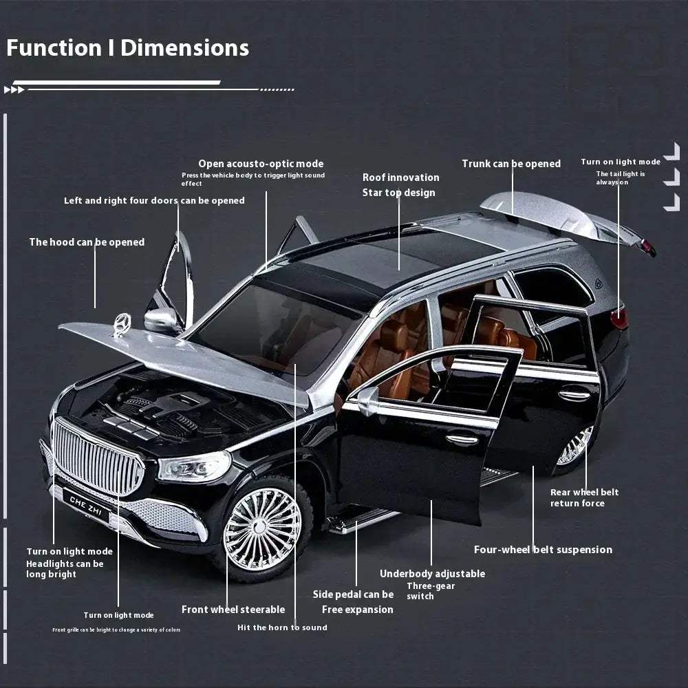 Diecast 1 24 Mercedes Maybach GLS600 Alloy SUV Model For Collectors - Image 4