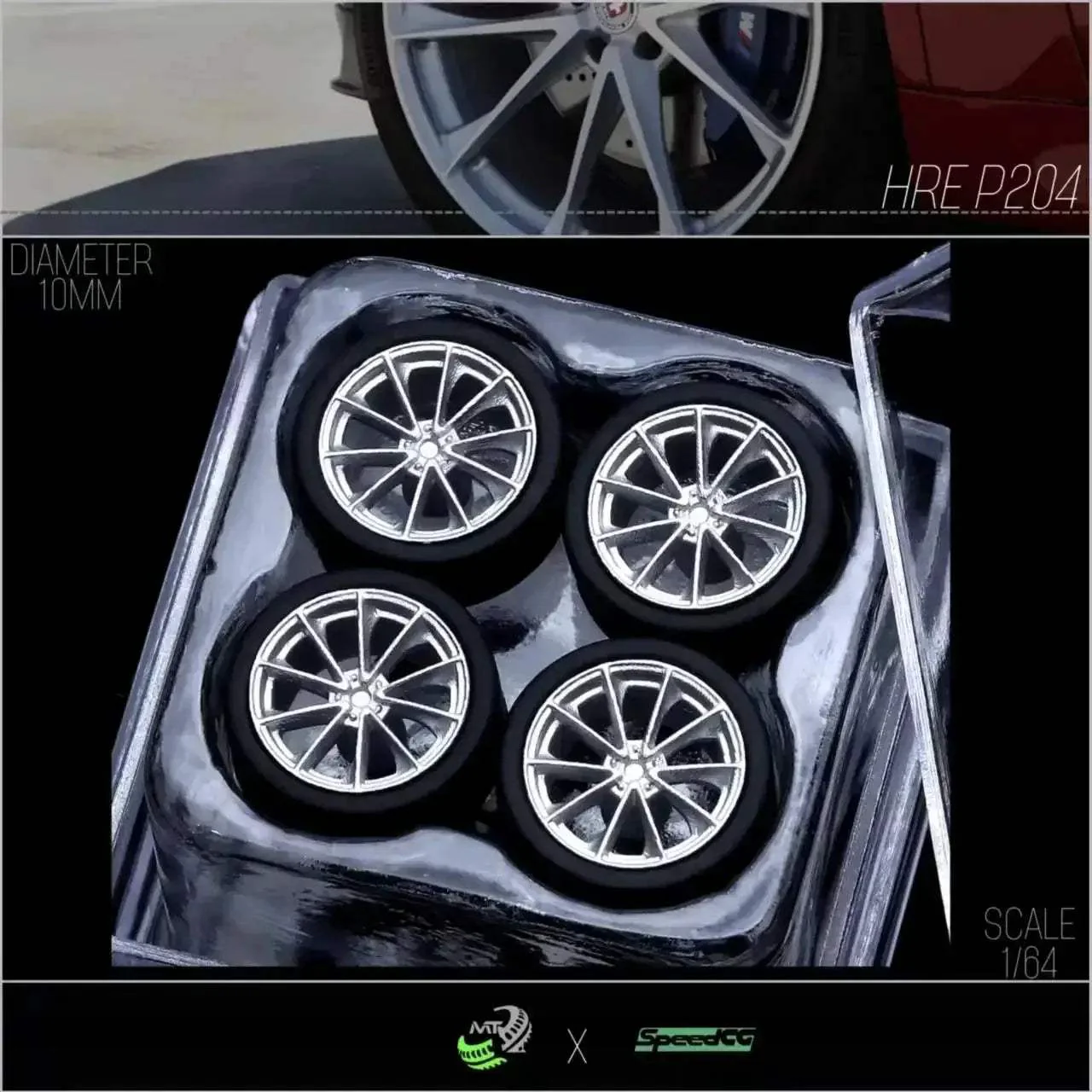 Diecast 1 64 Scale Wheels With Premium Rubber Tires - Image 2