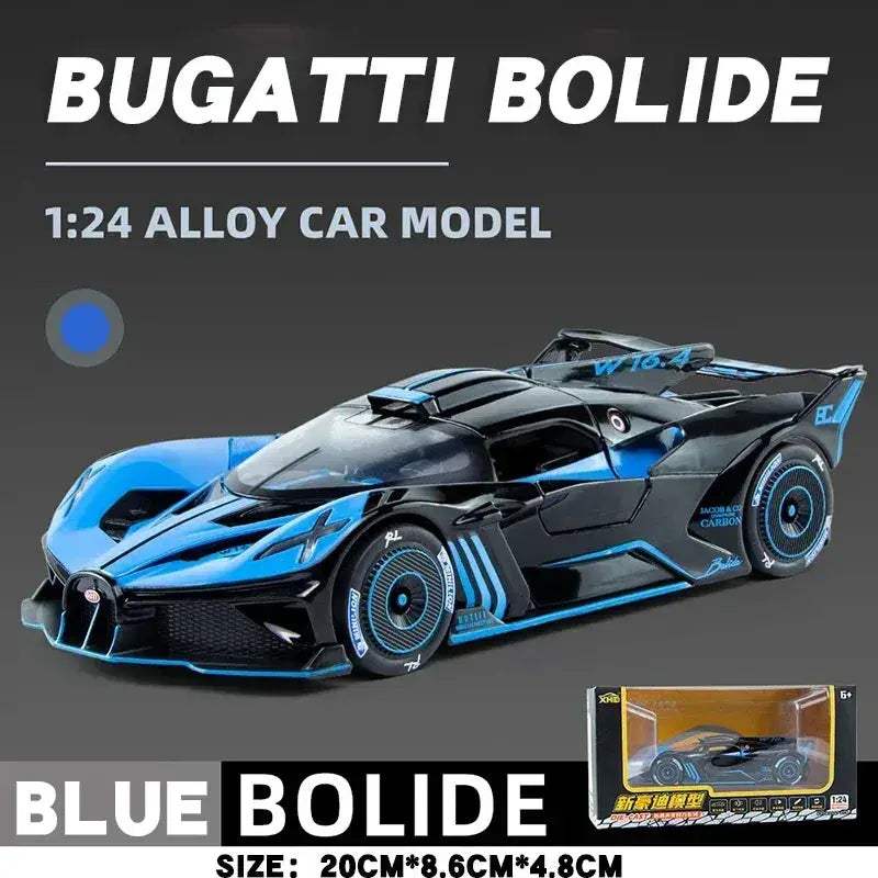 Diecast Alloy Bugatti Bolide Car Model with Sound and Lights for Kids - Image 12