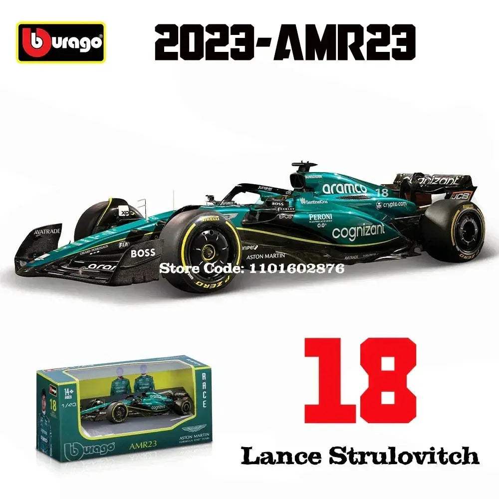 Diecast Aston Martin F1 AMR23 Model Car Scale Highly Detailed - Image 6