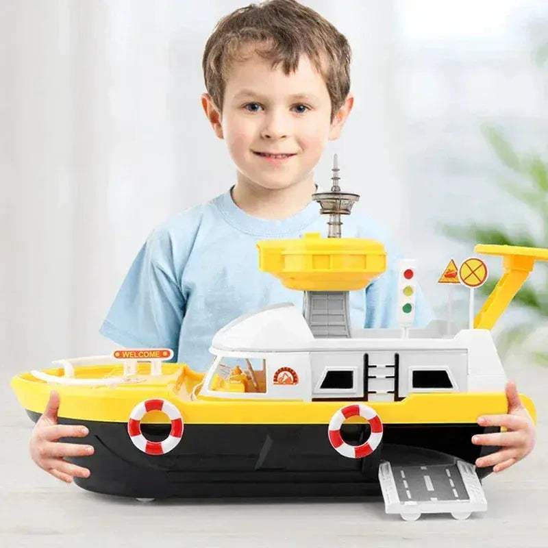 Diecast Boat Toy With Lights And Music For Kids Gift - Image 2
