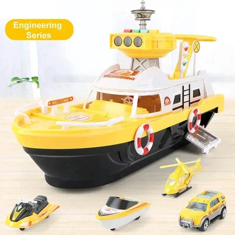 Diecast Boat Toy With Lights And Music For Kids Gift - Image 8