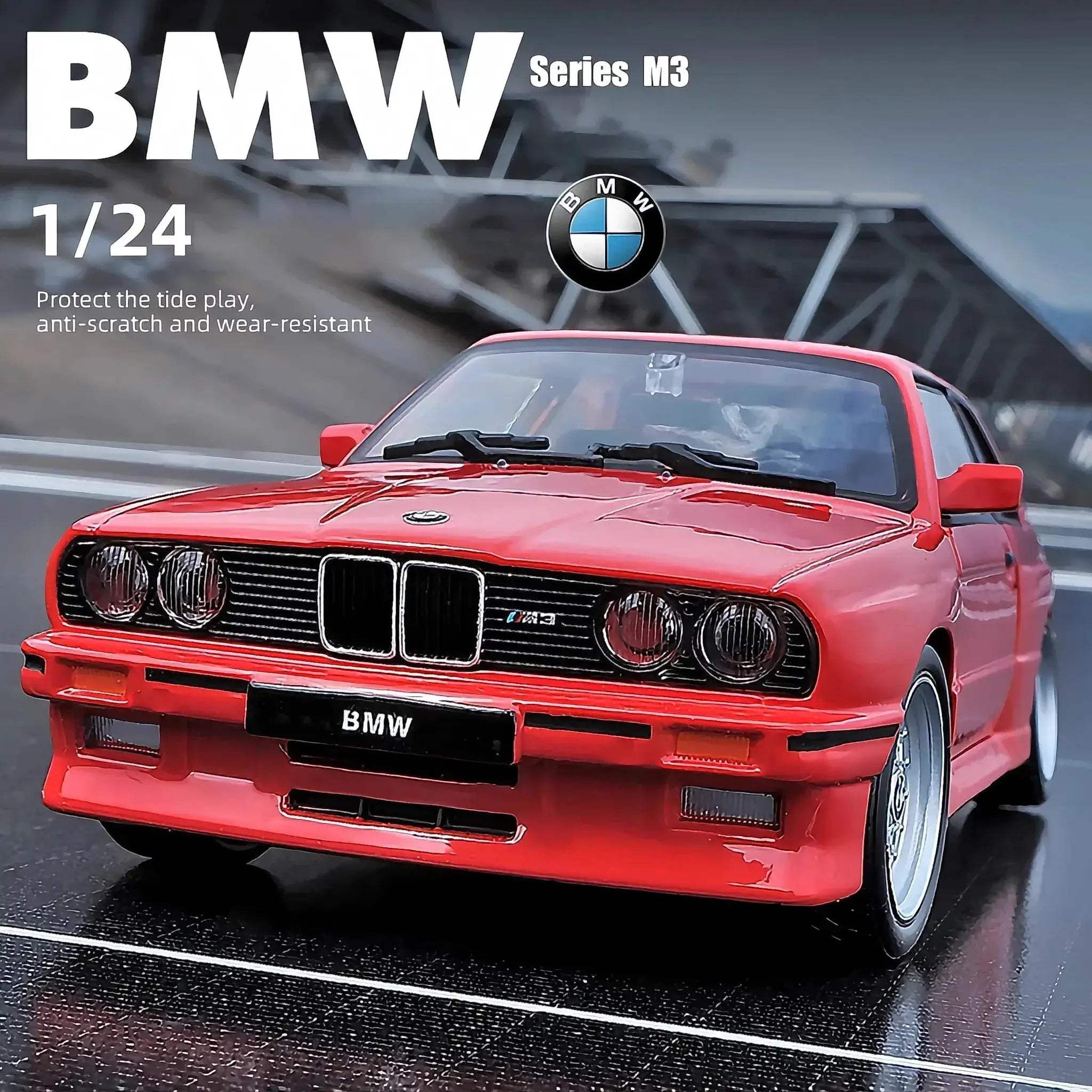 Diecast Car 1 24 Scale BMW M3 1988 Alloy Gift for Boyfriend