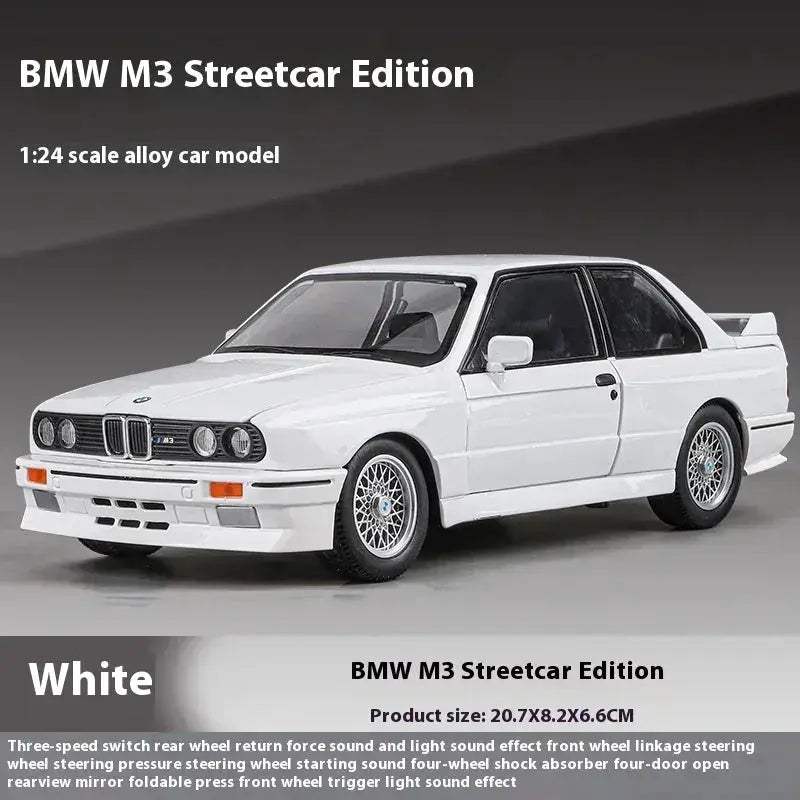 Diecast Car 1 24 Scale BMW M3 1988 Alloy Gift for Boyfriend - Image 11