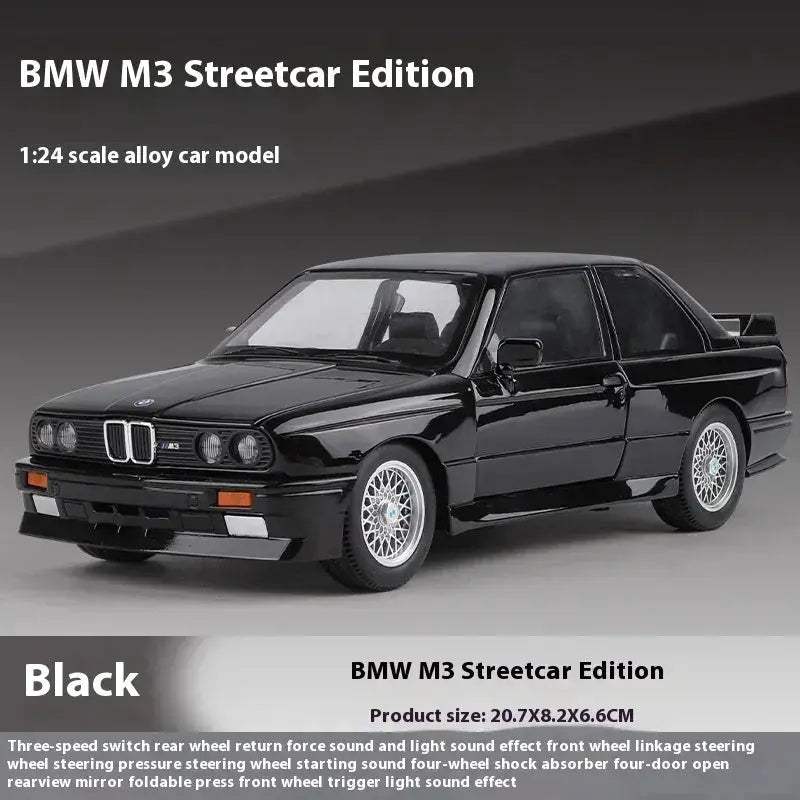 Diecast Car 1 24 Scale BMW M3 1988 Alloy Gift for Boyfriend - Image 12