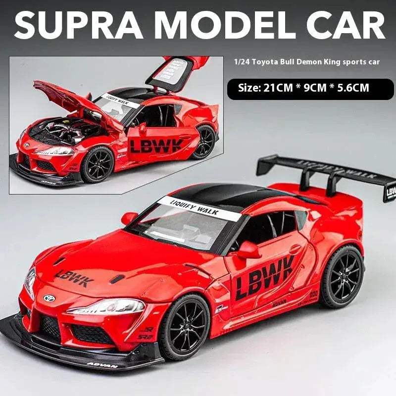 Diecast Car Model 1:22 Scale Alloy Toyota Supra for Desk Display Gift - Image 10