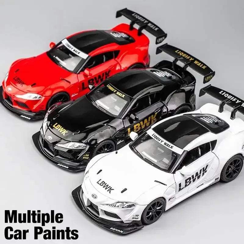 Diecast Car Model 1:22 Scale Alloy Toyota Supra for Desk Display Gift - Image 5