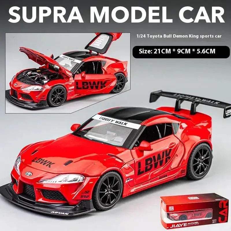 Diecast Car Model 1:22 Scale Alloy Toyota Supra for Desk Display Gift - Image 7