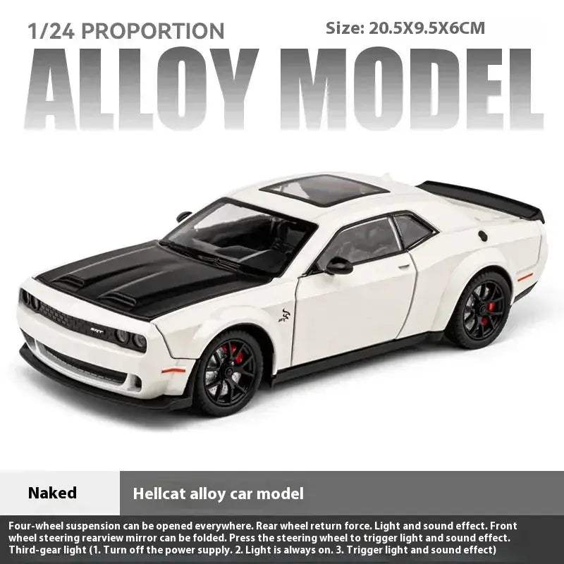 Diecast Car Model Challenger Hellcat Redeye 1:24 Scale For Collectors - Image 7