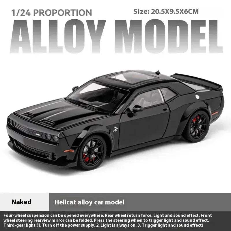 Diecast Car Model Challenger Hellcat Redeye 1:24 Scale For Collectors - Image 9