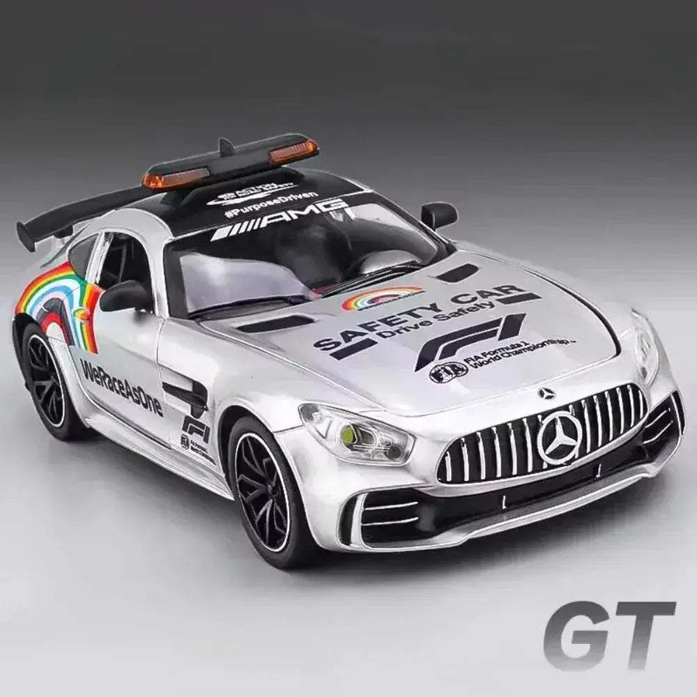 Diecast Car Model With Sound And Lights Including Doors Open