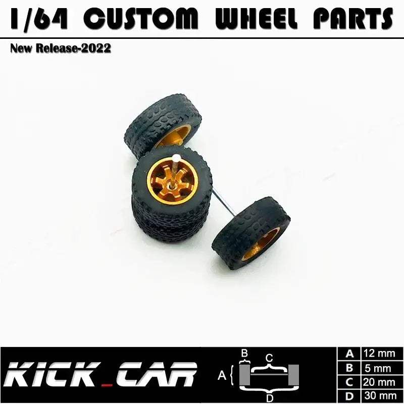 Diecast Car Wheels With Rubber Tires For Off Road Trucks - Image 4
