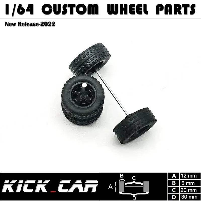 Diecast Car Wheels With Rubber Tires For Off Road Trucks - Image 7