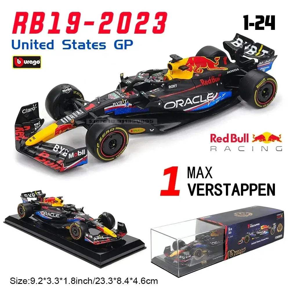 Diecast F1 RB19 Red Bull Car Model For Display