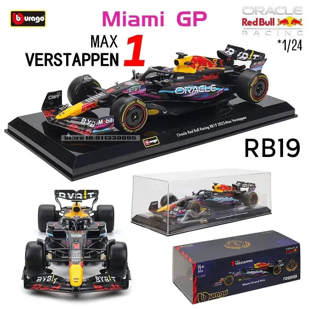 Diecast F1 RB19 Red Bull Car Model For Display - Image 9