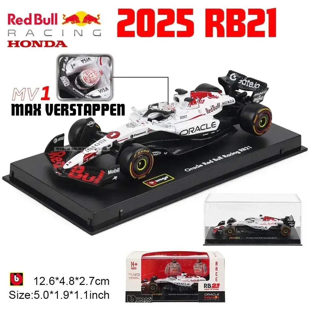 Diecast F1 RB21 Red Bull Racing Model Car Collectible