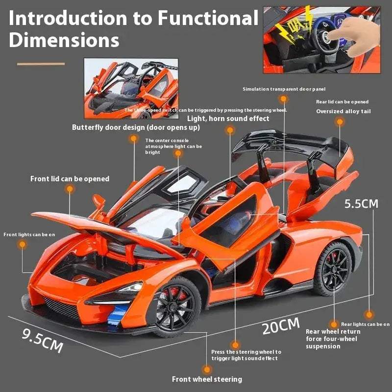 Diecast Model Car 1:24 Alloy McLaren Senna For Boys - Image 2