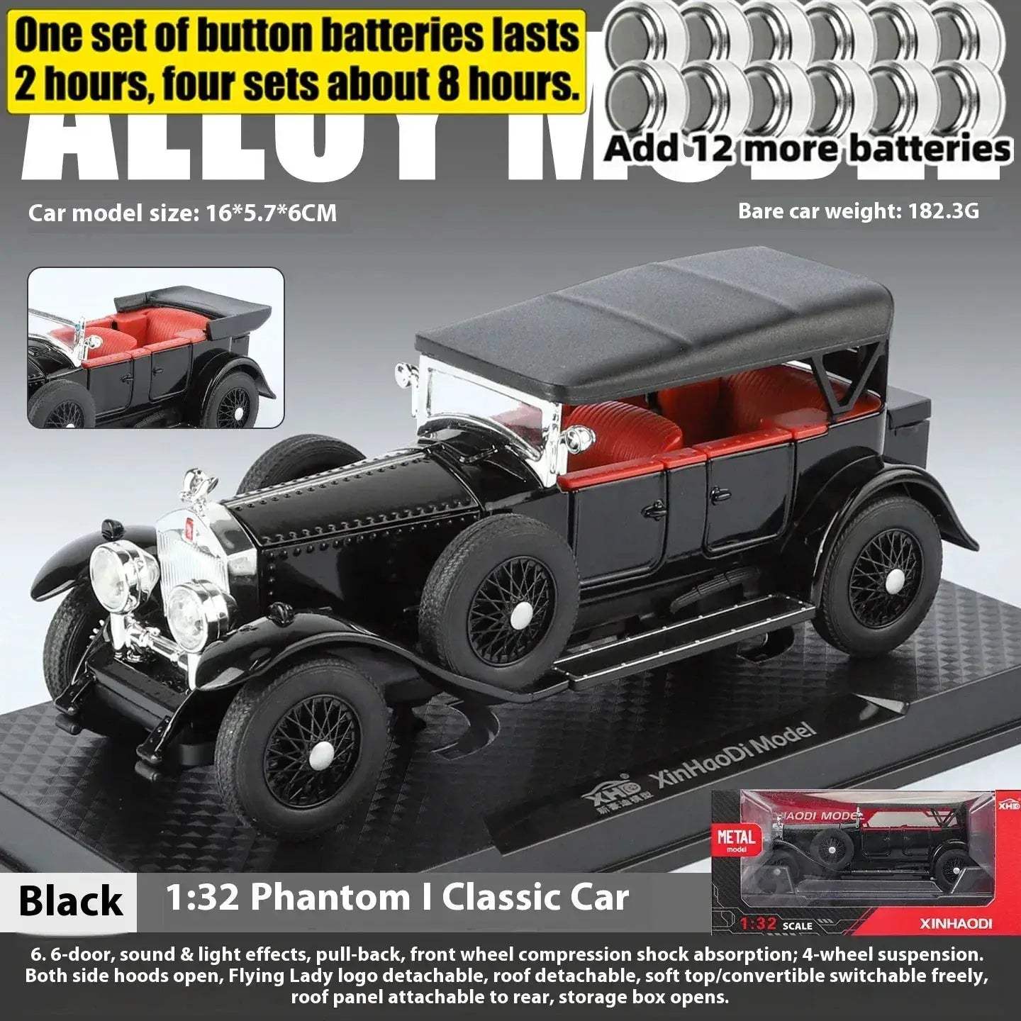 Diecast Model Car 1:32 Scale With Sound And Light For Collectors - Image 11