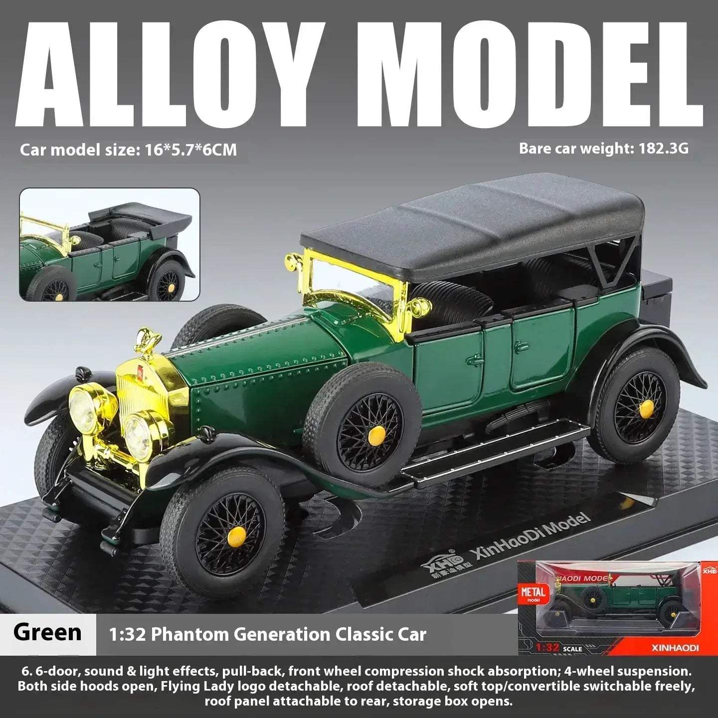 Diecast Model Car 1:32 Scale With Sound And Light For Collectors - Image 21