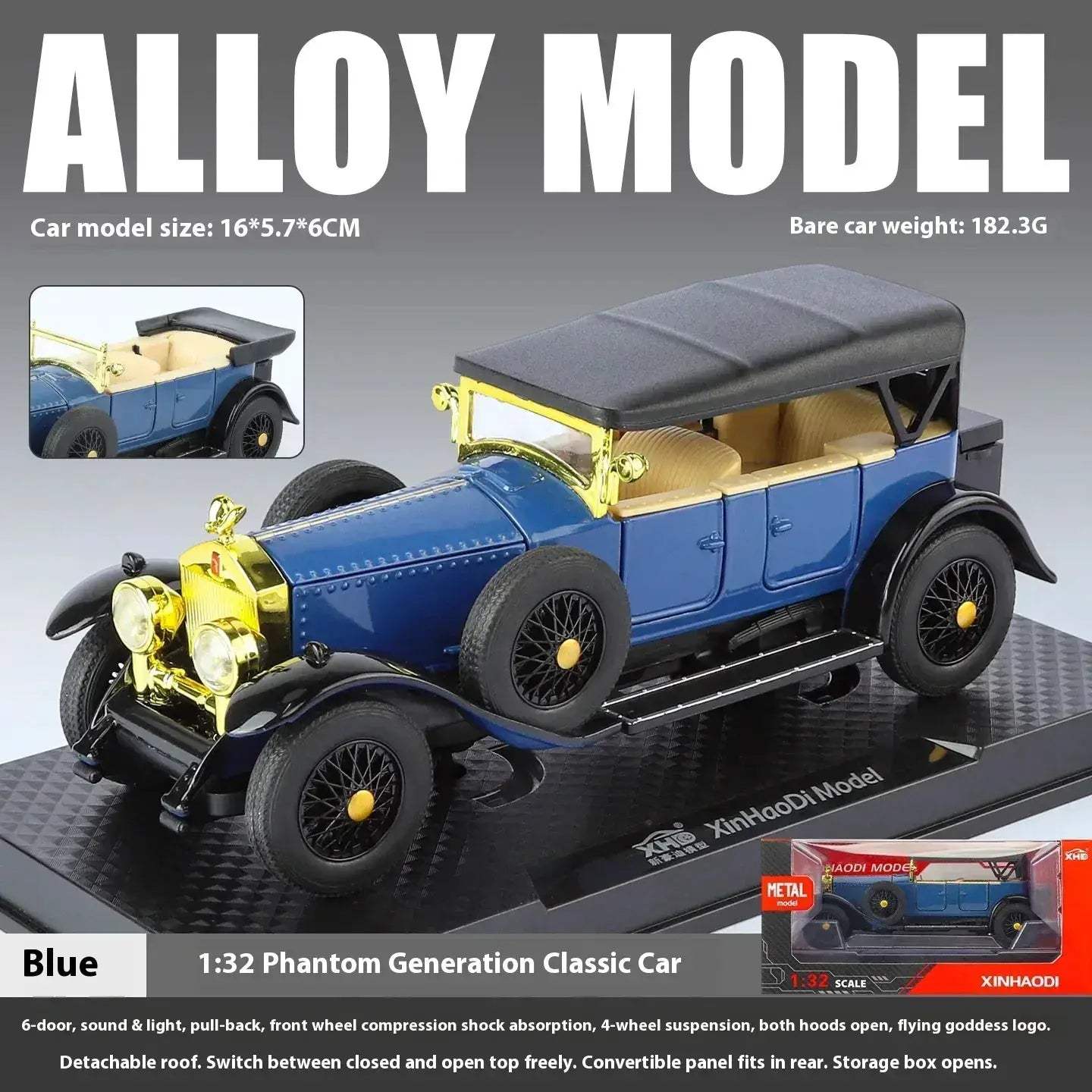 Diecast Model Car 1:32 Scale With Sound And Light For Collectors - Image 22