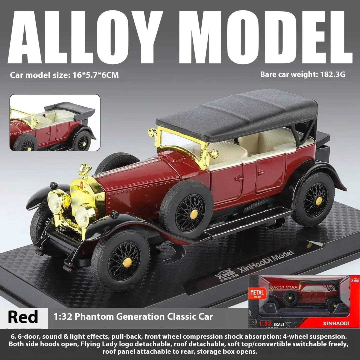 Diecast Model Car 1:32 Scale With Sound And Light For Collectors - Image 7