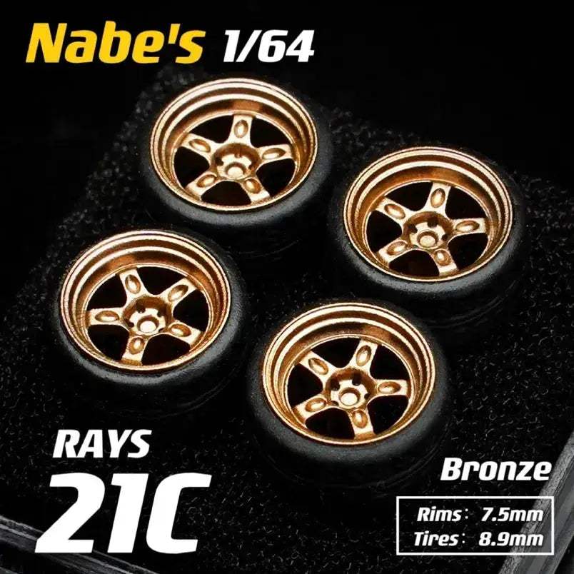 Diecast Wheels Rubber Tires For 1 64 Scale Cars JDM - Image 11