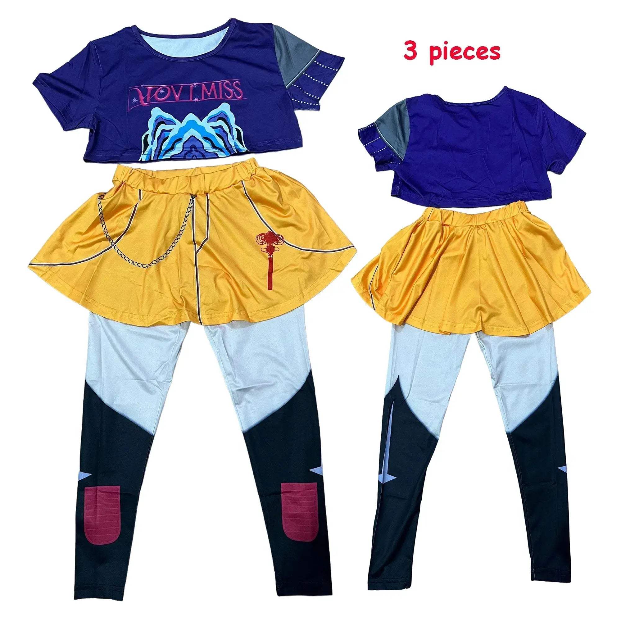 Kpop Demon Hunter Cosplay Costume For Girls With Sparkly Outfit - Image 13